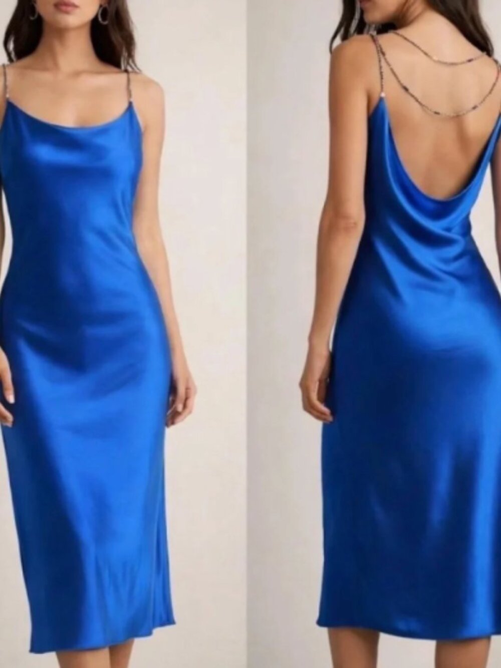 House of Harlow 1960 Rita blue beaded dress size medium backless